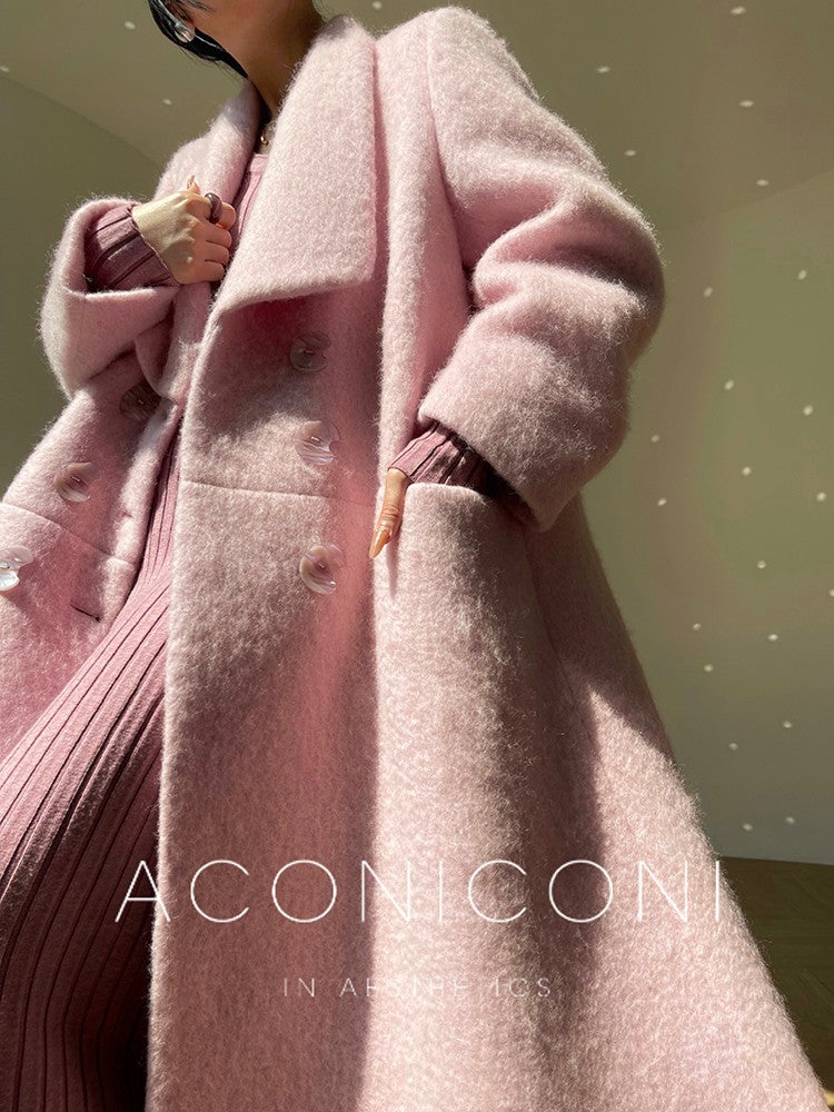 Aconiconi|Sweet Peach Women's Wool Coat