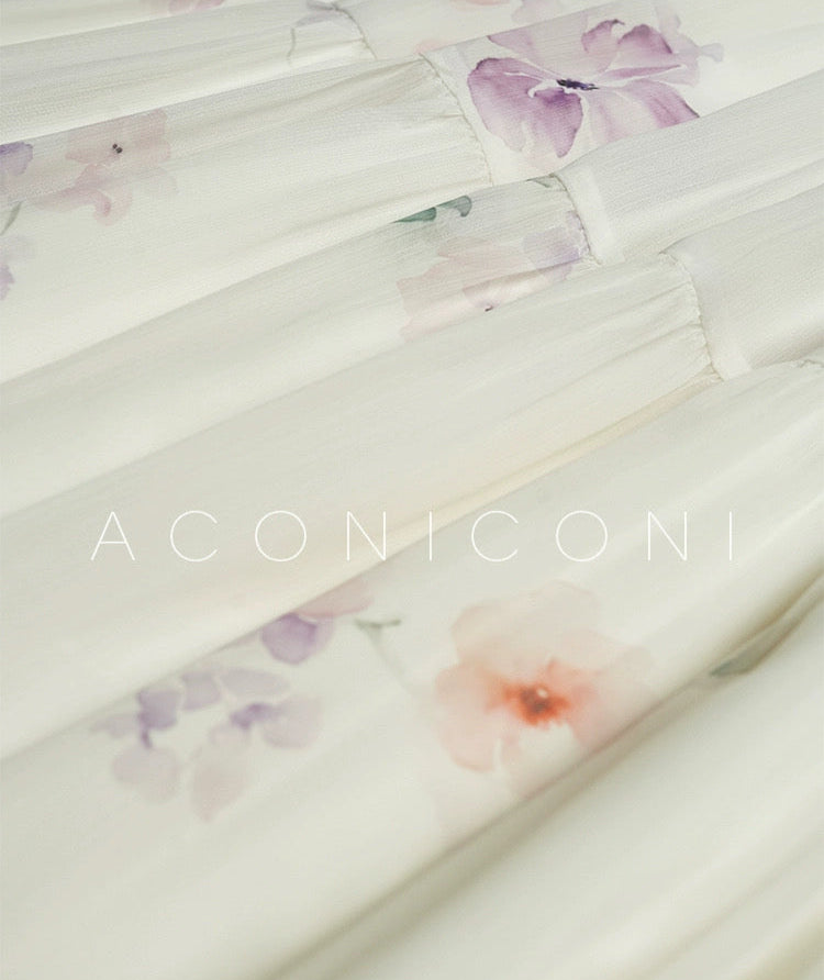 Aconiconi | Lilac Poem Long Flowy Dress