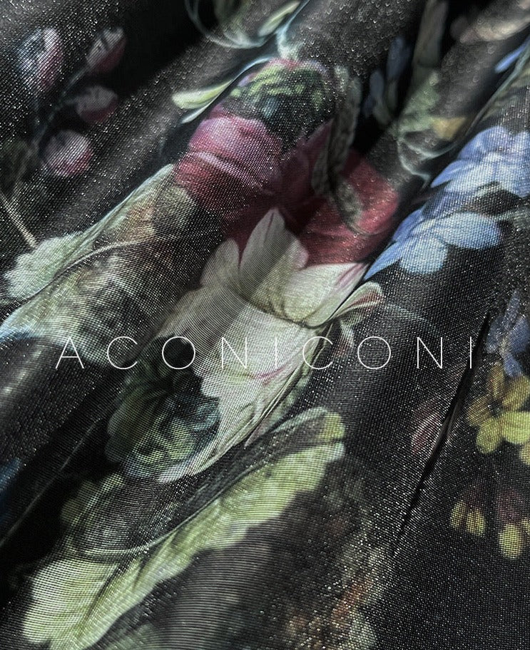 Aconiconi|Black Forest Long Floral Dress