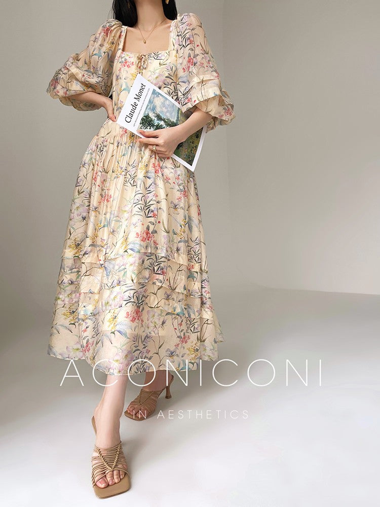 Aconiconi|Garden of Secrets Long Floral Summer Dress