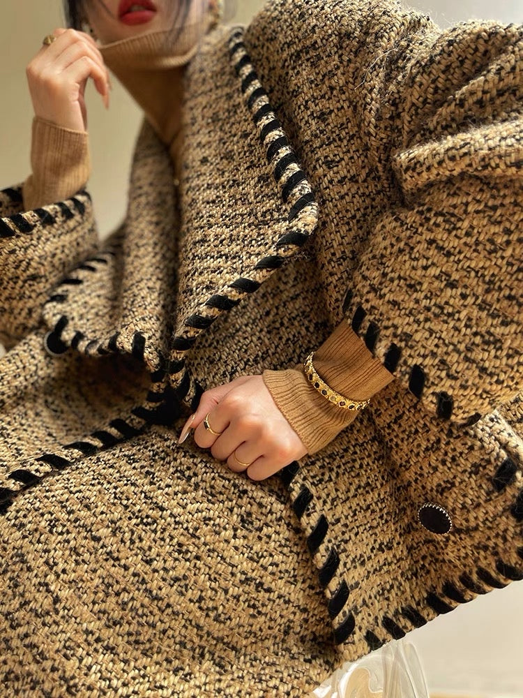 Aconiconi|Coco Caramel Wool Tweed Skirt Suit