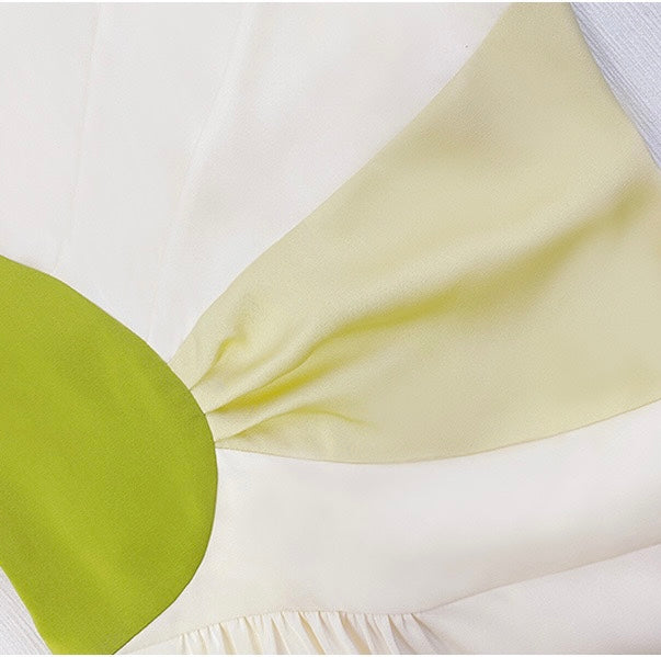 ReVe | high definition phoenix satin three-dimensional bud waist dress