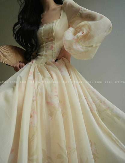 Aconiconi | Apricot Blossoms Flowy Dress