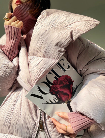 Aconiconi｜Winter Stand Collar Down Jacket Warm Quilt