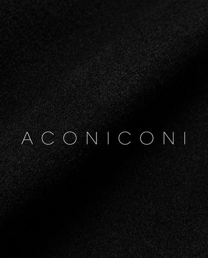 Aconiconi｜Dark Night & Sea Waves Double-Sided Wool Coat