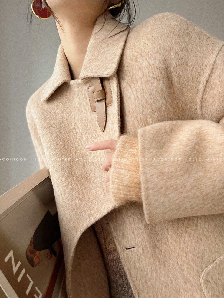 Aconiconi｜Retro 100% Wool Coat