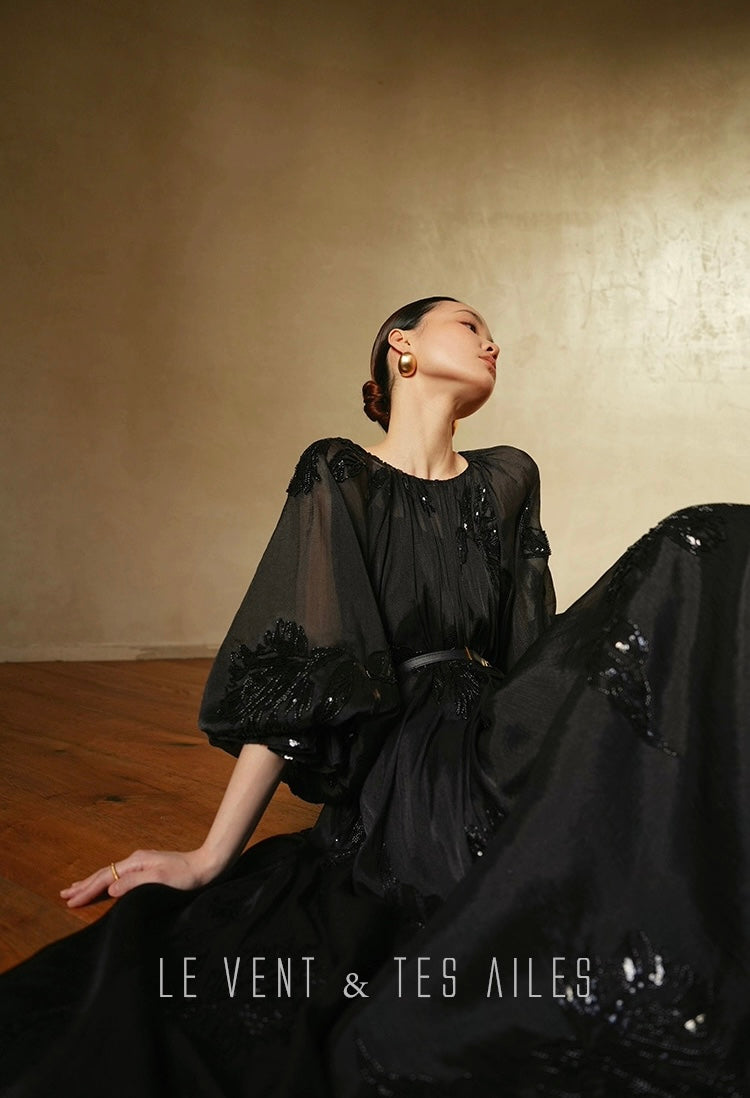 LE VENT & TES AILES | Isabella Noire Evening Dress