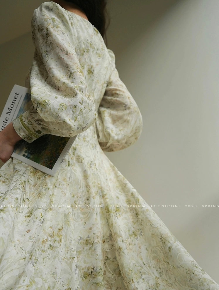 Aconiconi ｜ Sage Romance Summer Dress