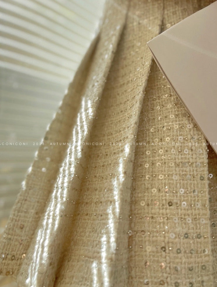 Aconiconi｜Yueluo Suit Sequin Tweed Set