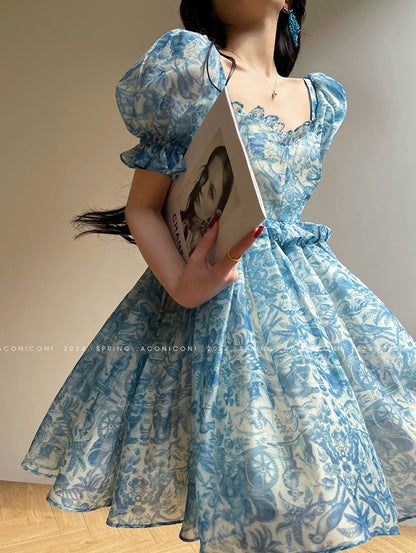 Aconiconi｜Blue Ocean Whisper fairy Dress