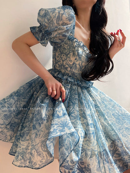 Aconiconi｜Blue Ocean Whisper fairy Dress