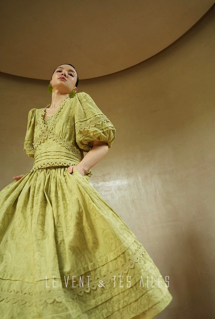 LE VENT & TES AILES | Écriture Fine Skirt Set