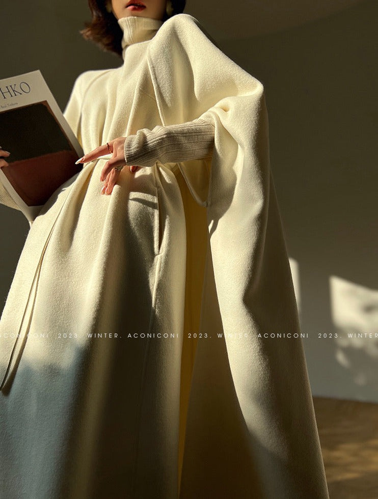 Aconiconi | Elegant  Wool Coat & Dress  Set