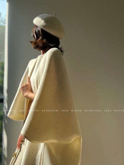 Aconiconi | Elegant  Wool Coat & Dress  Set