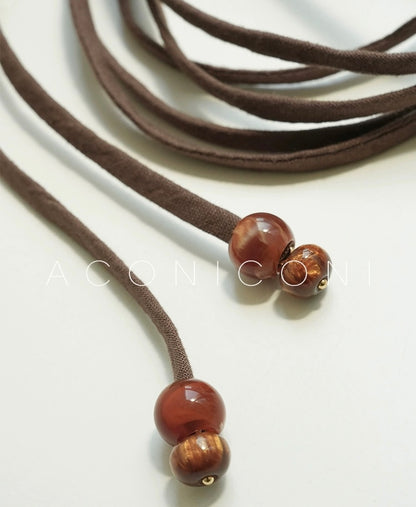 Aconiconi | Mocha Retro Embroidery Skirt Set