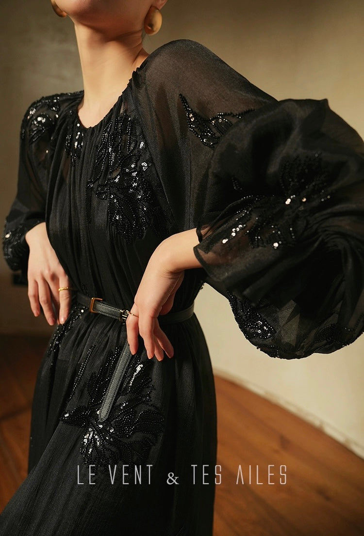 LE VENT & TES AILES | Isabella Noire Evening Dress