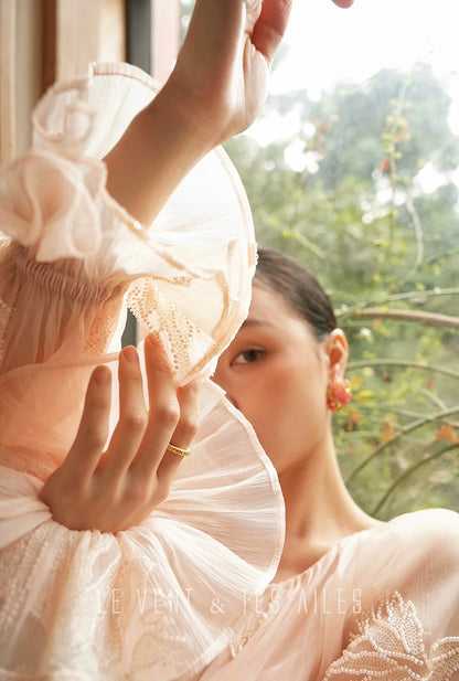 LE VENT & TES AILES | Château Rose Evening Dress