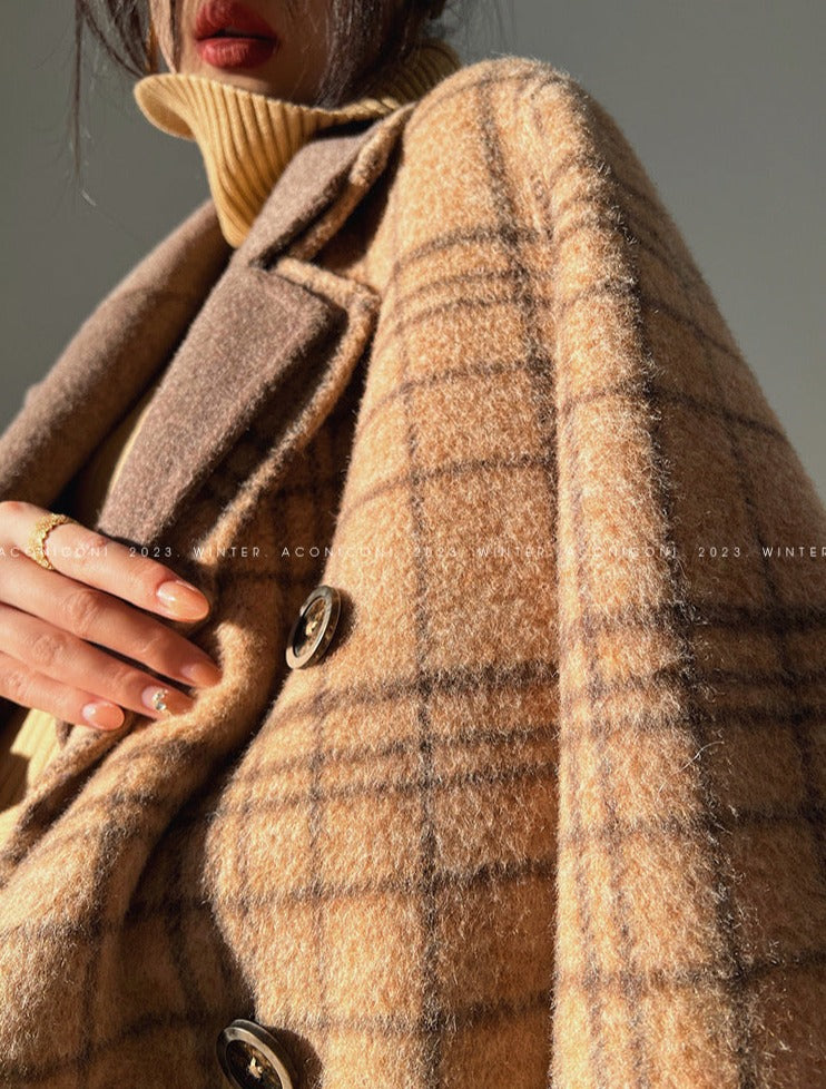 Aconiconi｜Yamano Plaid Winter Coat