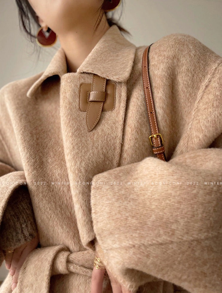 Aconiconi｜Retro 100% Wool Coat