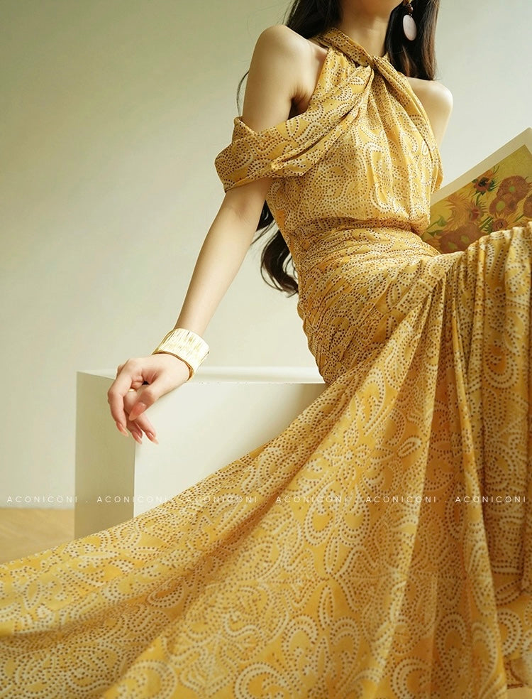 Aconiconi｜Diana’s Secret off-shoulder Dress