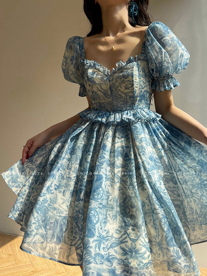 Aconiconi｜Blue Ocean Whisper fairy Dress