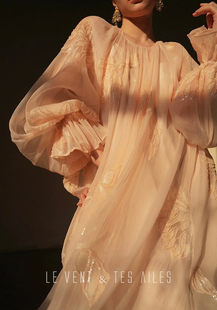 LE VENT & TES AILES | Château Rose Evening Dress