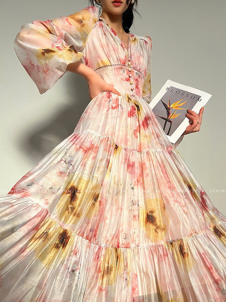 Aconiconi｜Yutang High-End Flowy Dress