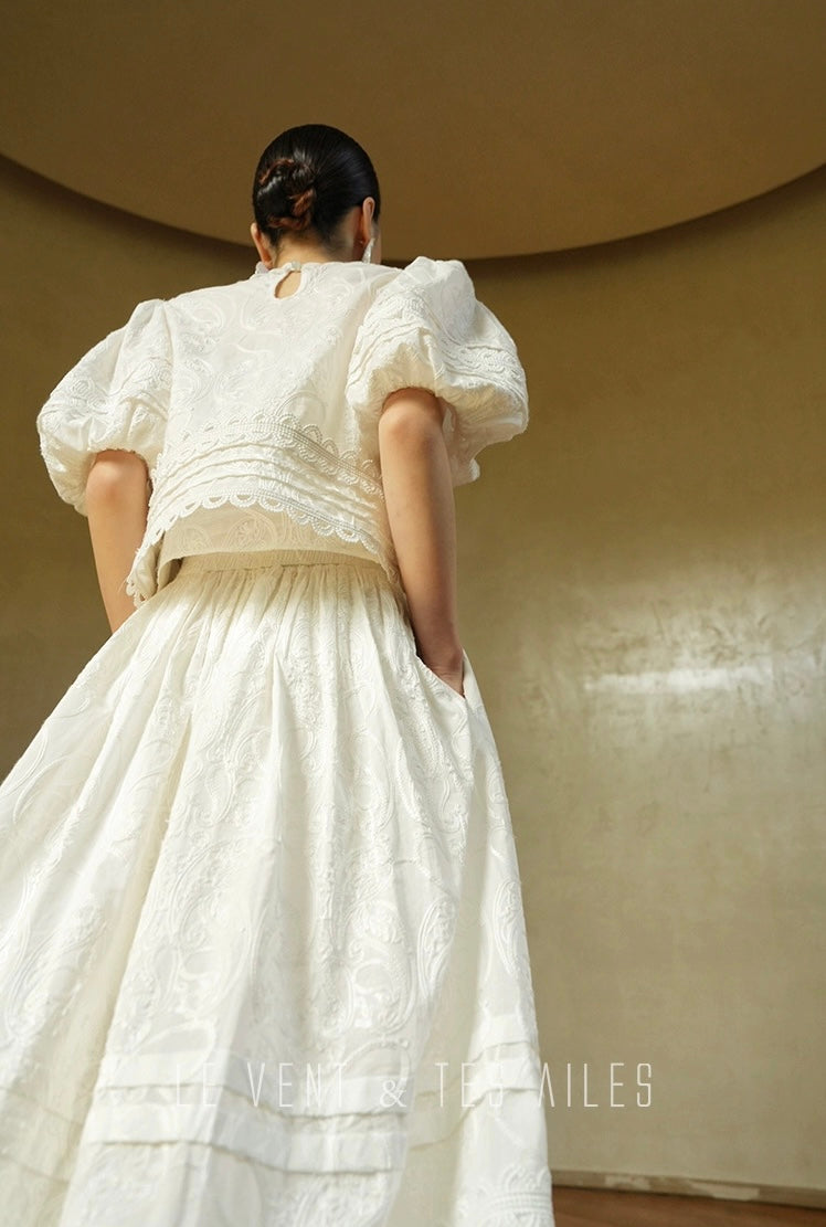 LE VENT & TES AILES | Écriture Fine Skirt Set