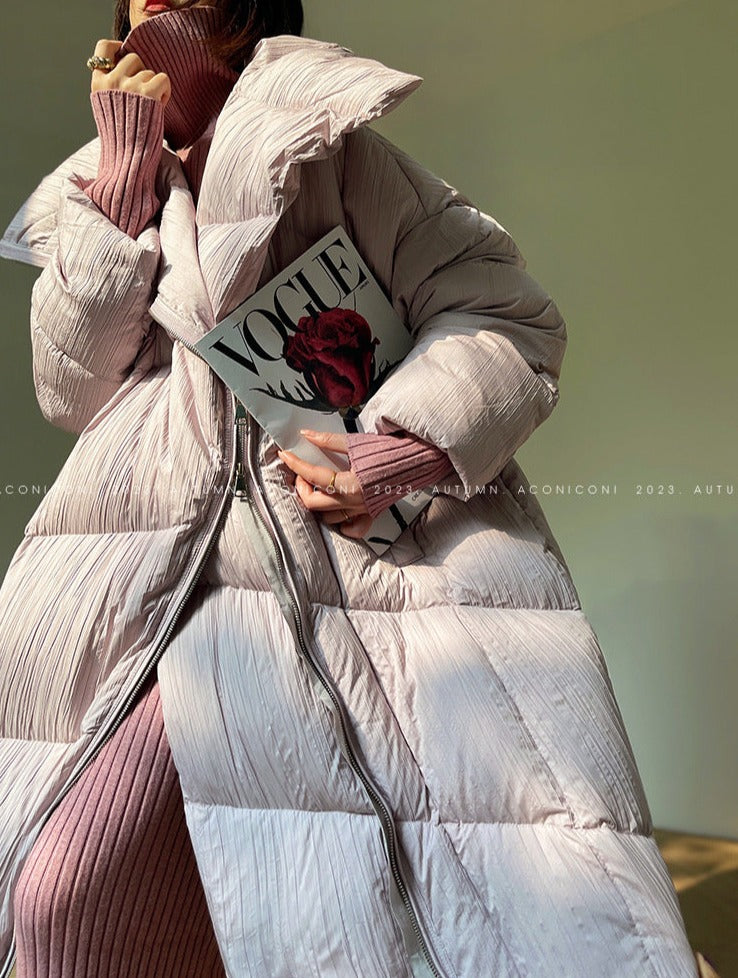 Aconiconi｜Winter Stand Collar Down Jacket Warm Quilt