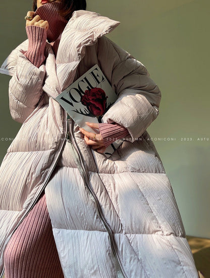 Aconiconi｜Winter Stand Collar Down Jacket Warm Quilt