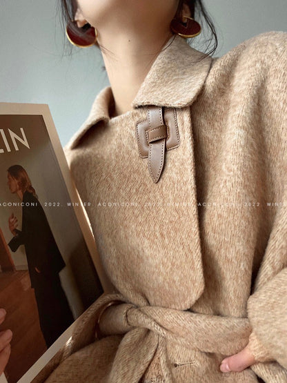 Aconiconi｜Retro 100% Wool Coat