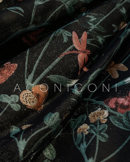 Aconiconi | Nighttime Rose French Retro Dress
