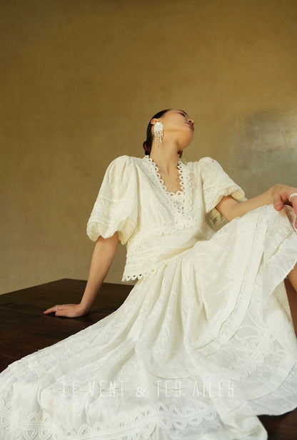 LE VENT & TES AILES | Écriture Fine Skirt Set