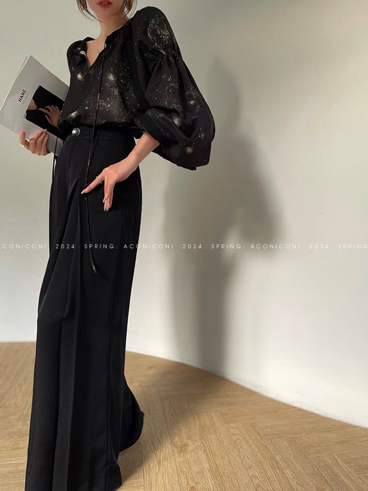 Aconiconi｜Moon Shadow Camellia Skirt Suit