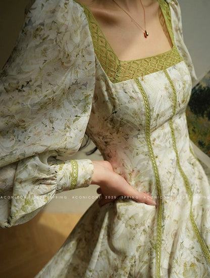 Aconiconi ｜ Sage Romance Summer Dress