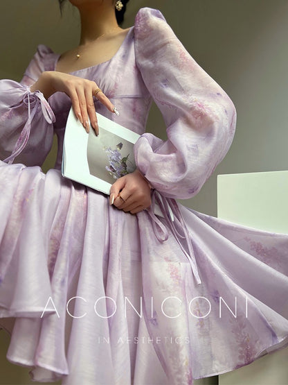 Purple Garden Cloud Romantic Dress