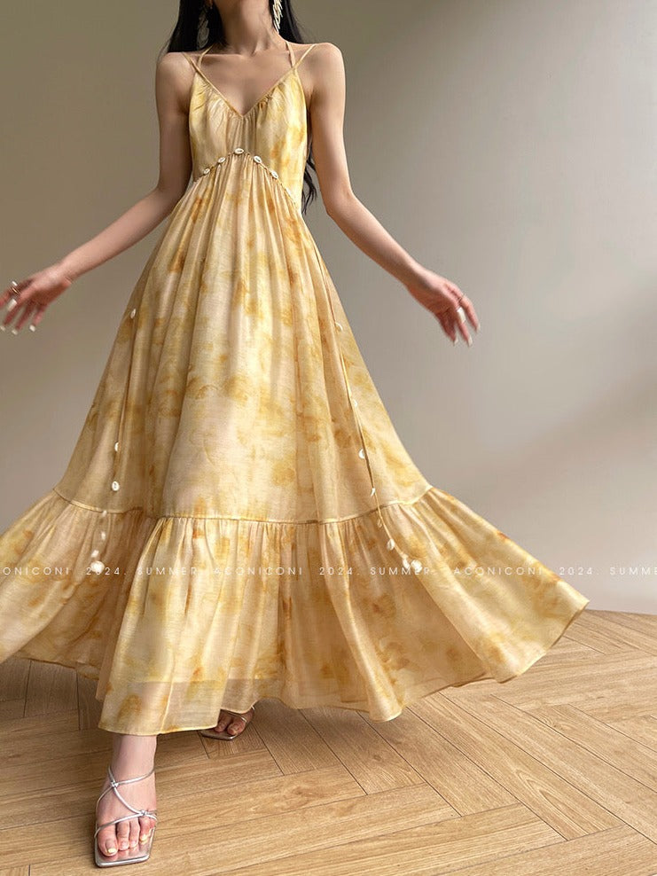 AconiconiSeaside Summer Sunset Long Flowy Dress The Lunaria AconiconiSeaside Summer Sunset Long Flowy Dress The Lunaria