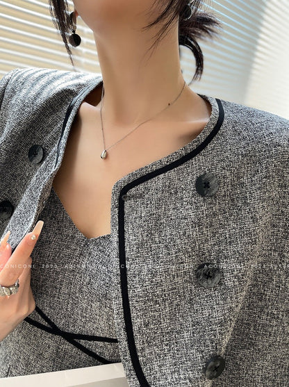 Aconiconi｜Kawashima Girl Elegant Temperament Dress Suit Sling Long Dress