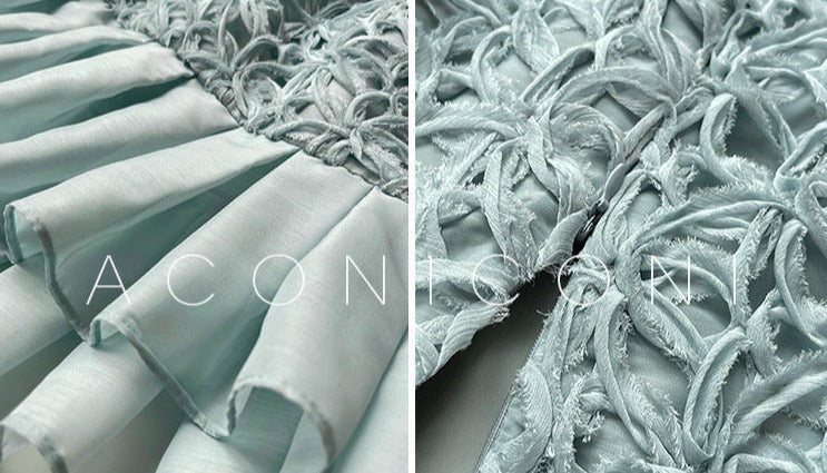 Aconiconi｜Quiet Night Orchid Retro Suspender Dress