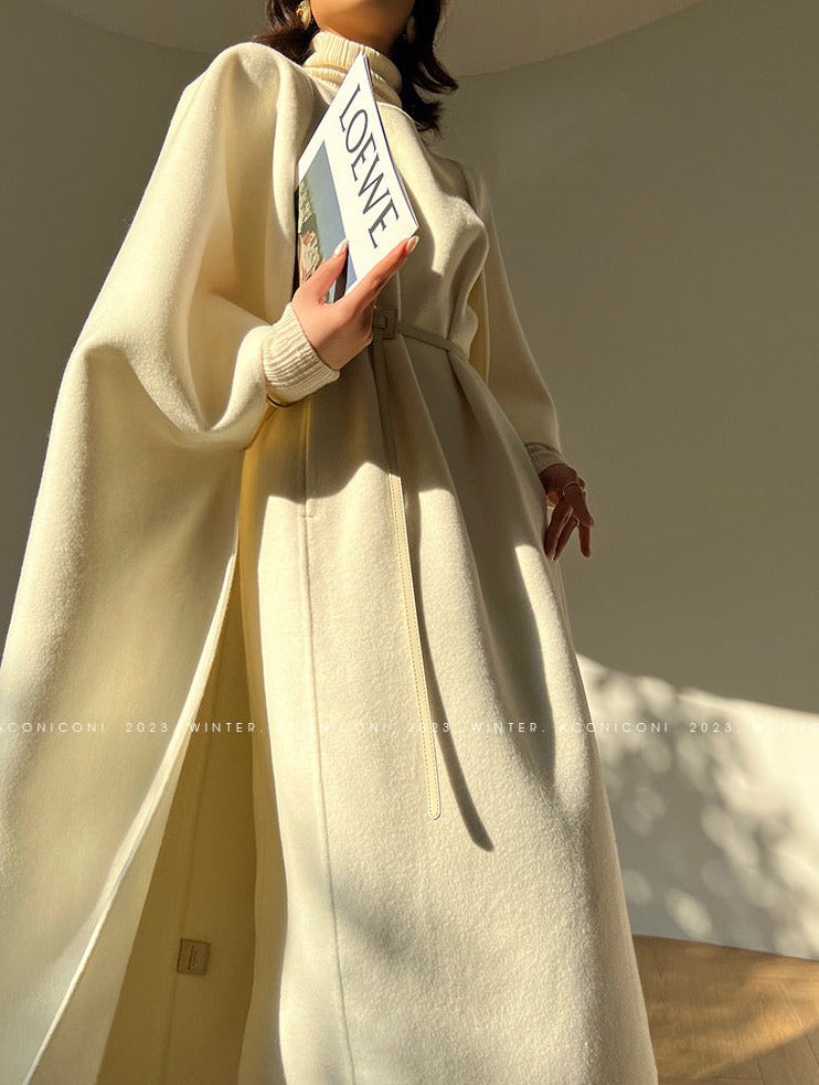 Aconiconi | Elegant  Wool Coat & Dress  Set