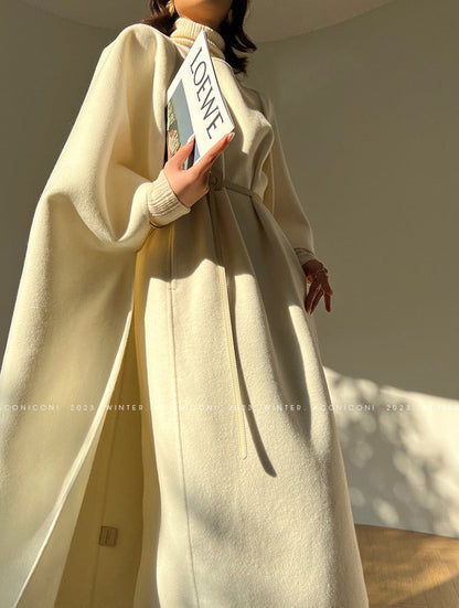 Aconiconi | Elegant  Wool Coat & Dress  Set