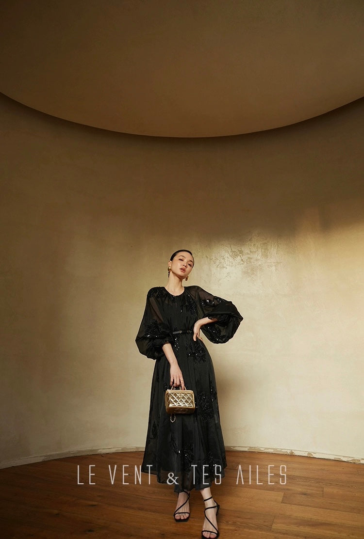 LE VENT & TES AILES | Isabella Noire Evening Dress