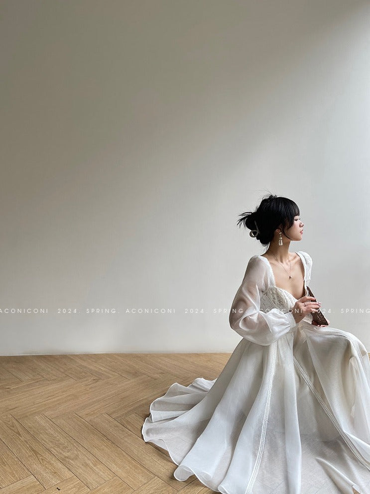 Aconiconi | White Jasmine Luxury Dress