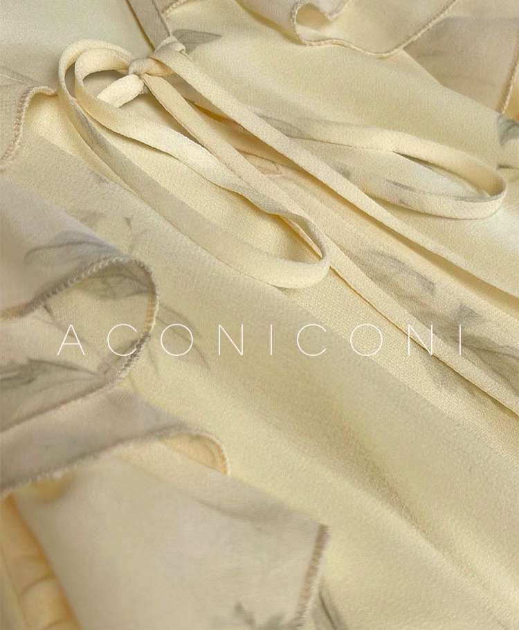Aconiconi | Misty French Vanilla  Long Dress