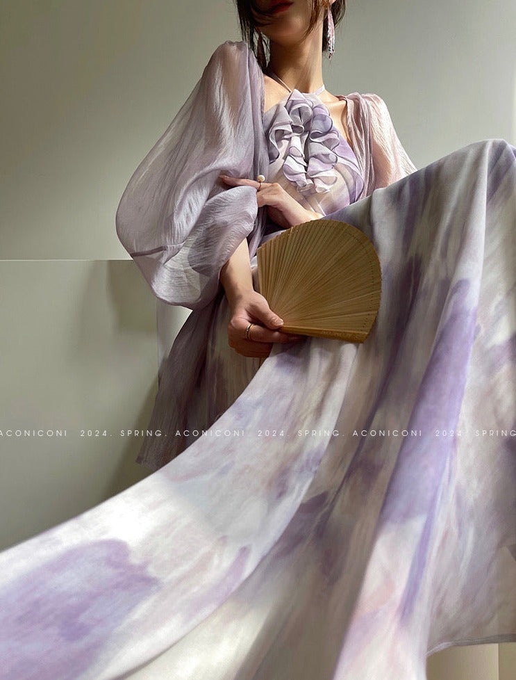 Aconiconi | Clematis Ruffles Romantic Long Dress