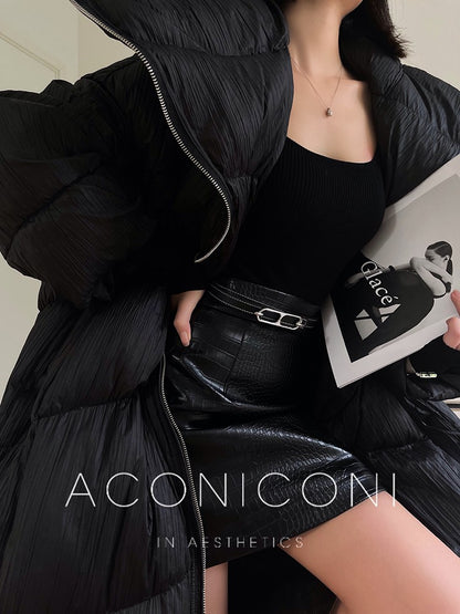 Aconiconi｜Winter Stand Collar Down Jacket Warm Quilt