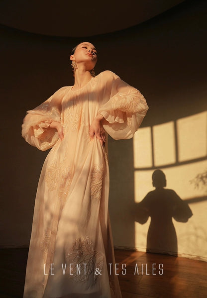 LE VENT & TES AILES | Château Rose Evening Dress