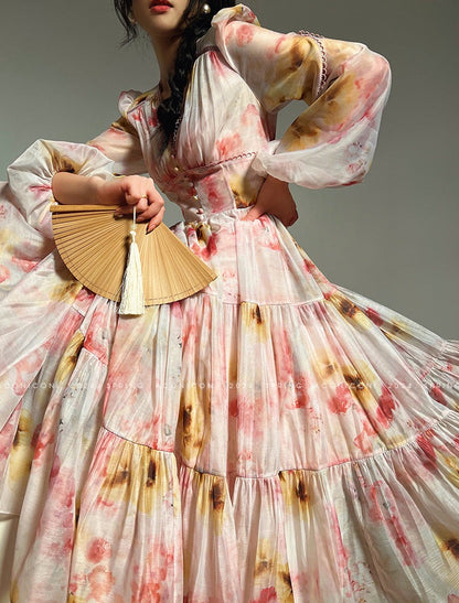 Aconiconi｜Yutang High-End Flowy Dress