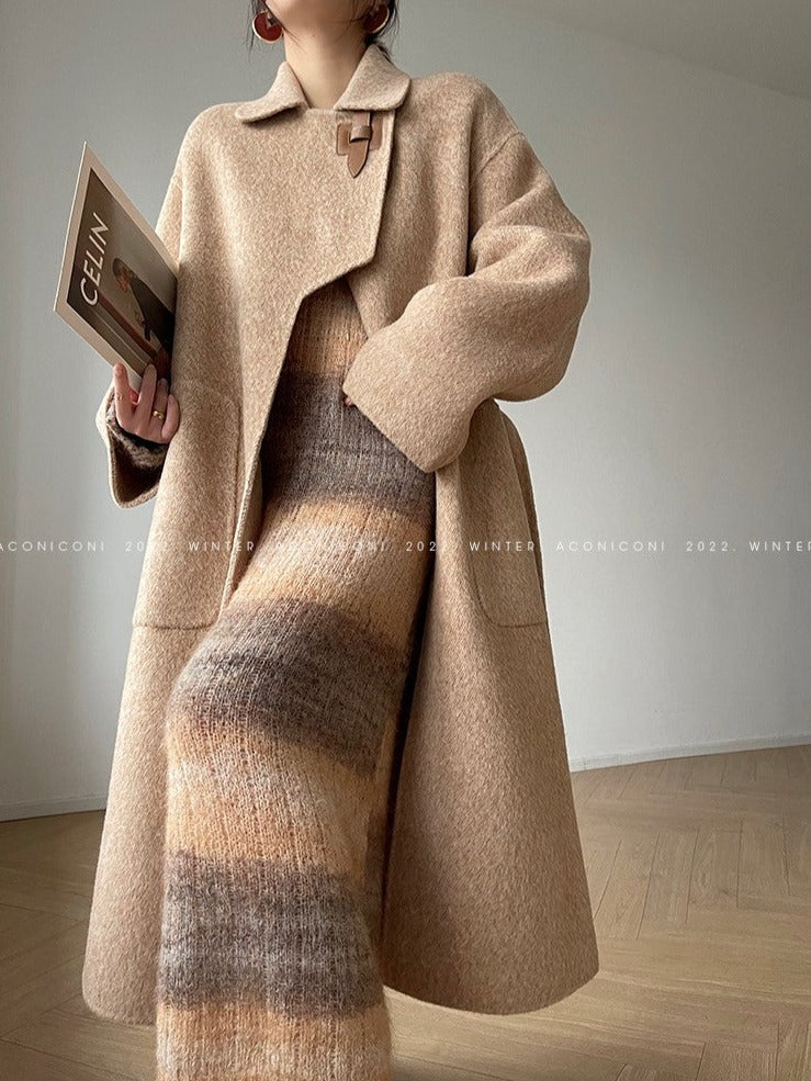 Aconiconi｜Retro 100% Wool Coat