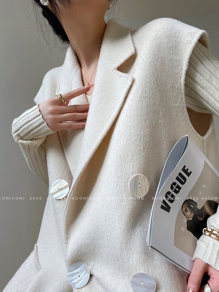 Aconiconi｜Fench long Wool Coat